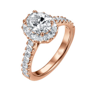 Rose/White gold diamond ring | Model 3301813