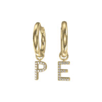 PERSN- Letter Hoops Ohrringe 15mm